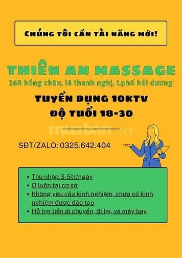 Tuyển 7ktv massage nuru hoặc 1 má mì tại tp hải dương