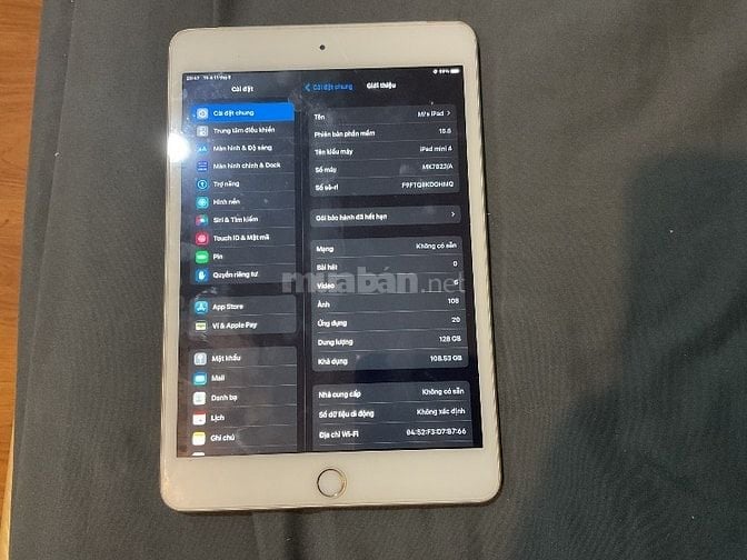 Người dùng bán ipad mini 4 wifi + 4G