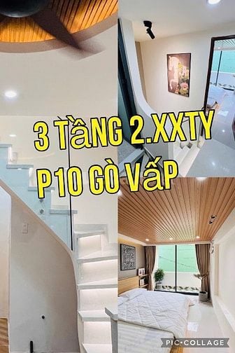 Nhà bán Gò Vấp Phường 10 Quang Trung. - DT: 3m x 6.5m. Sổ riêng DTCN 1