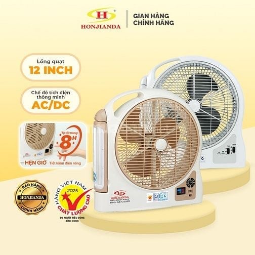 Bán quạt sạc điện HONJIANDA 2 pin gần như mới