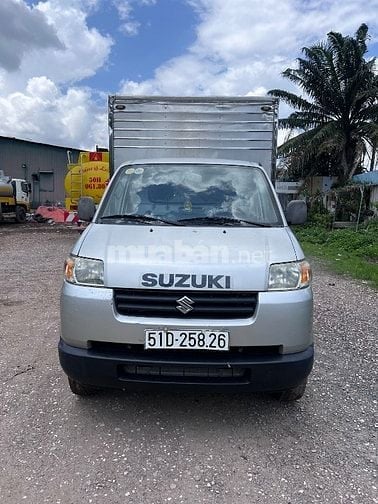 Tải SUZUKI Pro 580 kg  đời 2017 màu bạc thùng inox kín cửa hông xe Zin