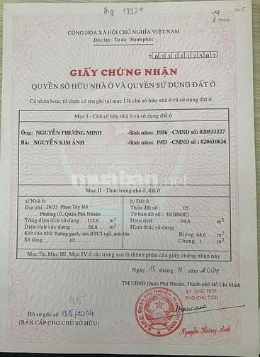 Bán nhà hẻm xe hơi đường Phan Tây Hồ, Phường 7, Phú Nhuận