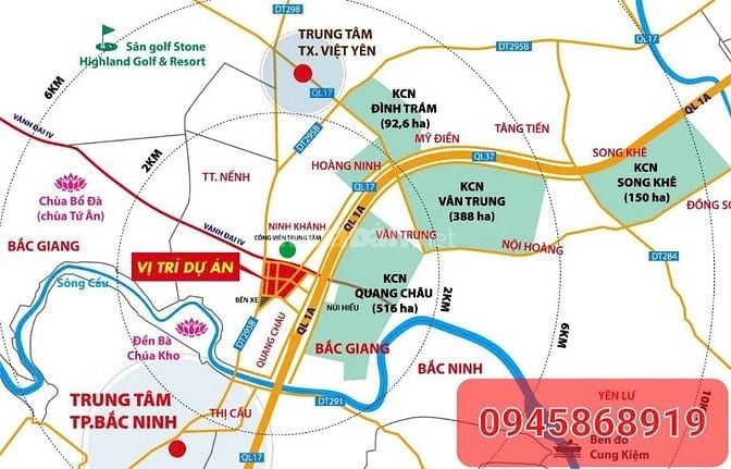 Đất nền Tabudec Việt Yên-kcn Quang Châu, tiềm năng lớn, sinh lời cao