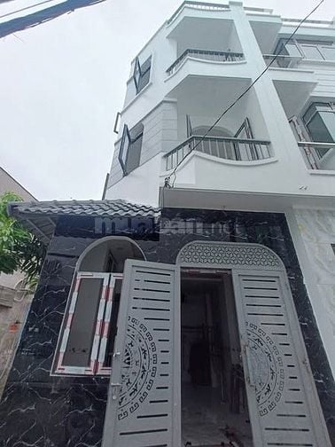 3,75 tỷ nhà xây mới 4x8,5 ( 2 lầu btct ) 4pn lớn hẻm 3met thông