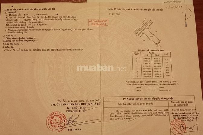 Đất thổ cư hẻm 2009/4/11 Lê Văn Lương