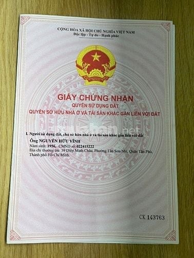 Bán nhà mặt tiền 1B Sơn Kỳ, phường Sơn Kỳ, quận Tân Phú, 4x10m