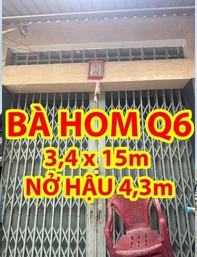 Nhà cấp 4 nở hậu đẹp Bà Hom – Q.6 – Sổ riêng, 57m² – 3PN – Giá 3,9 tỷ