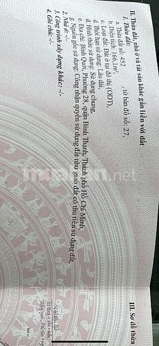 Nhà cần bán gấp Bình Quới phường 28