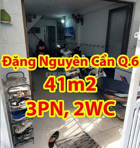 Nhà Q6 gần MT Đặng Nguyên Cẩn – 3PN – 2 tầng – 41m² – giá 3,95 tỷ (TL)