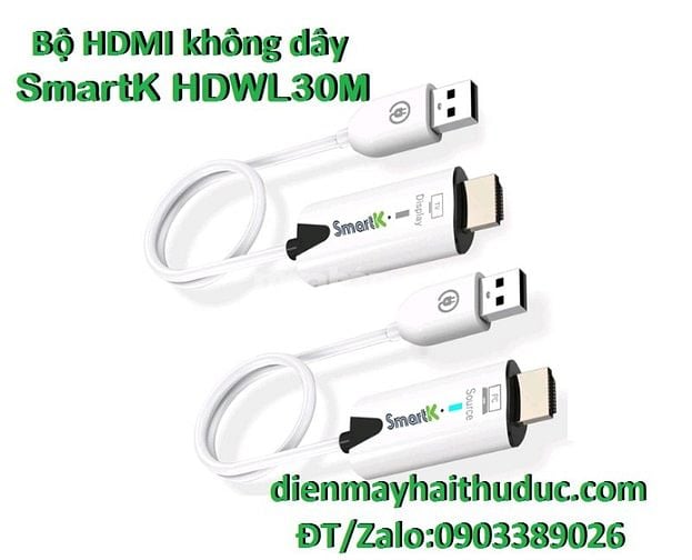 Bộ HDMI không dây SmartK HDWL30M phát ổn định đến 30m