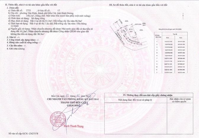 Cần Bán Lô Đất Góc 148m2 Mặt Tiền Nhựa 8m Tại Tân Định Bến Cát 