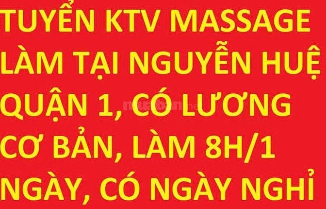 Spa ngay trung tâm Quận 1 cần tuyển kỹ thuật viên massage, có lương CB