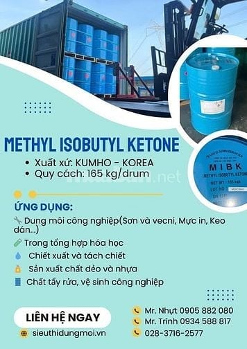 HÓA CHẤT MIBK (METHYL ISOBUTYL KETONE) - CHẤT LƯỢNG CAO, GIÁ TỐT