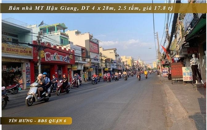 Bán nhà MT Hậu Giang, DT 4 x 28m, 3 tấm, 17.8 tỷ (Tín Hưng).