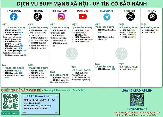 DỊCH VỤ MẠNG XÃ HỘI SIÊU RẺ 2025