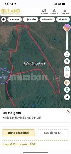 bán đất vườn có 400m2 thổ cứ , ở eakar daklak 