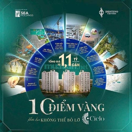 Căn Hộ đa tiện tích DestinoCenTro,Thời điểm vàng để đầu tư Chỉ 200 tri