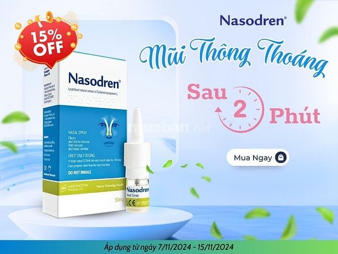 Nasodren - Xịt Xoang Thảo Dược Từ Châu Âu