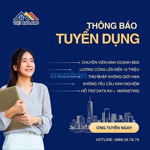 Cần tuyển sale bất động sản lương cứng 
