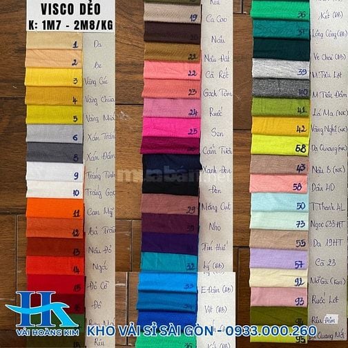 VẢI VISCO CHUYÊN MAY QUẦN ÁO TRẺ EM