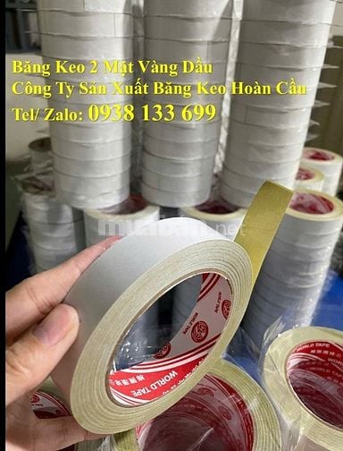 BĂNG KEO 2 MẶT VÀNG DẦU - CHUYÊN SX ĐỦ QUY CÁCH