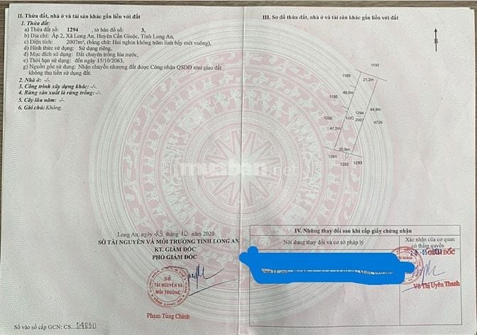 Cần tiền bán gấp đất 4000 m2, vuông vức, gần lộ, gần sông