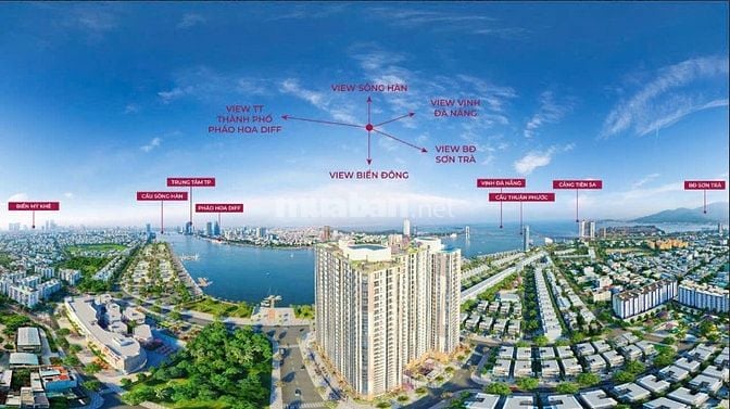 BÁN GẤP CĂN HỘ CAO CẤP PENINSULA 2PN VIEW SÔNG HÀN VIEW PHÁO HOA