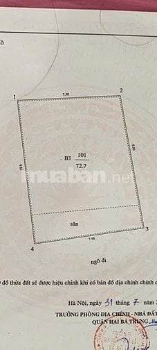 Bán nhà 3.5 tầng  trong ngõ vân hồ 3 , đại cồ việt