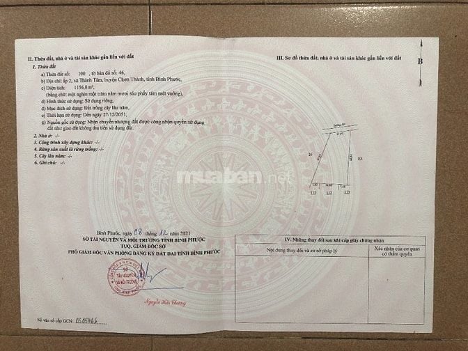 Chính chủ cần bán lô đất vị trí đẹp, giá tốt