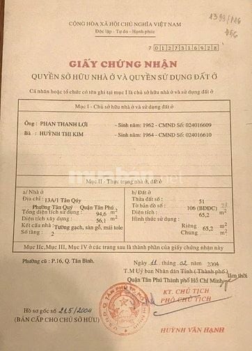 Bán Nhà Mặt Tiền kinh Doanh tân quý Ngay AEON Tân Phú