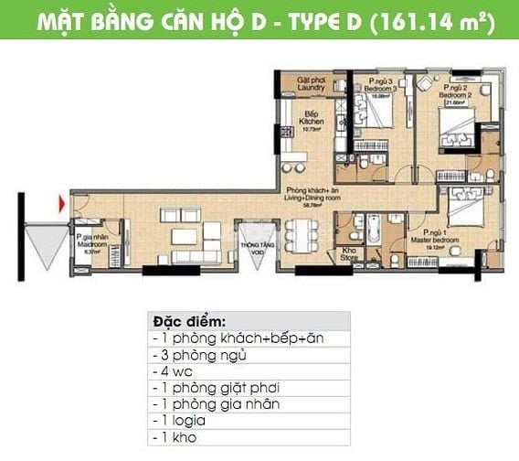 Căn hộ Era Town, 161m2 3PN 4WC. Giá 3.8 tỷ, LH 0902 952 207