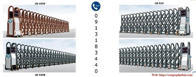 Cổng xếp điện tự động- Hàng nhập - 0913183440