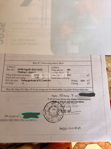 BÁN NHÀ GÓC 2 MẶT HẺM XE HƠI – VỊ TRÍ VÀNG TRUNG TÂM QUẬN 3