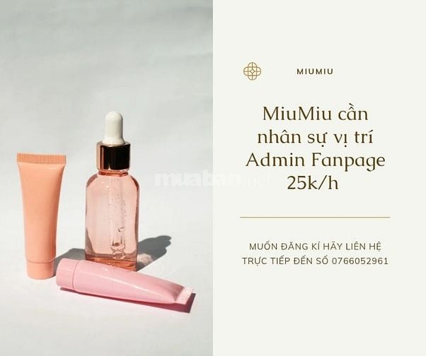 Nhanh tay đăng kí vị trí Admin Fanpage 