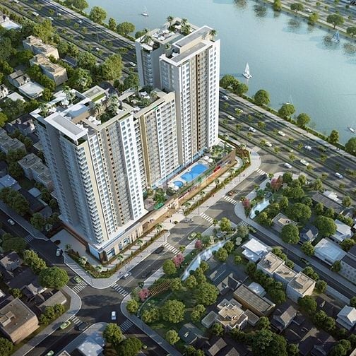 Cho thuê căn hộ VIVA RIVERSIDE Quận 6, Dt : 60m2 2PN, Giá : 11.5 tr/th
