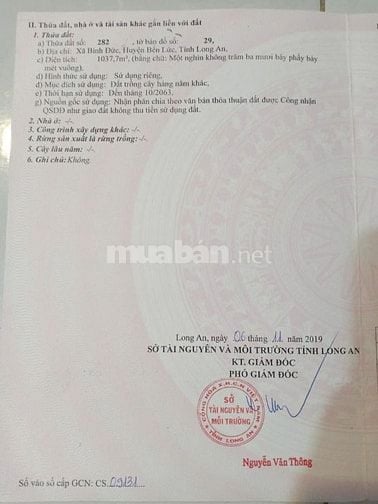 bán nhanh đất xã Bình Đức sổ sẵn sang tên ngay
