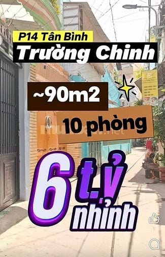 Bán nhà 2 tầng CHDV khu Bàu cát, 90m2, có 10 phòng, giá  6,68 tỷ.