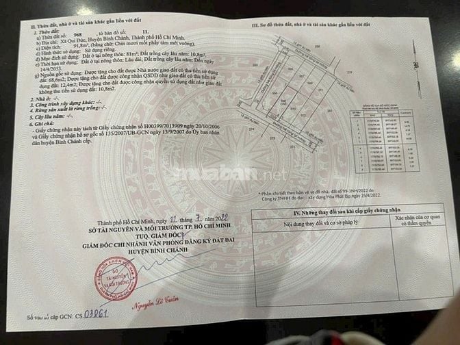 ✅Đất xã Quy Đức, Bình Chánh , Hiếm