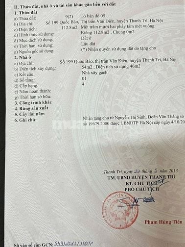 Bán 120M2 Đất Chính Chủ Ngõ 148 Ngọc Hồi - Hoàng Mai MT13.5m 18.5 Tỷ 