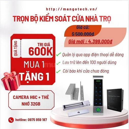 Khoá vân tay nhà trọ khuyến mãi hot