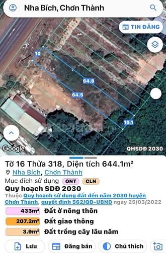 Bán 10m mặt tiền QL14 giá ngợp Chơn Thành
