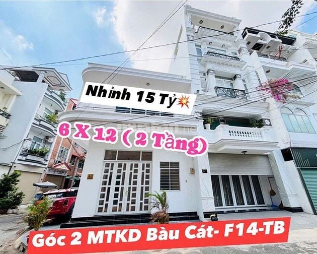 Bán nhà 4/1 Bàu Cát 1, P.14, Q.Tân Bình, 2 mặt tiền khu Bàu Cát