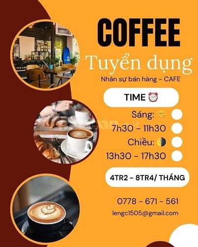 Tuyển dụng nhân sự Nhân viên bán cafe 