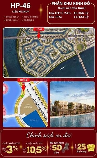 Lên Cho Anh Chị Căn Biệt Thự DT 107,8 m² Vinhome Royal Island Thuỷ Sơn