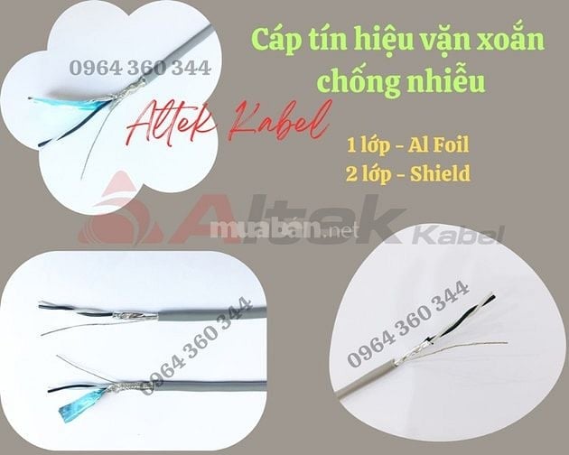 Cáp tín hiệu chống nhiễu vặn xoắn 18awg 1pair/2pair/3pair/4pair