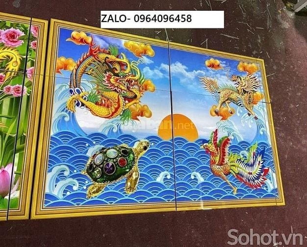 Tranh gạch 3d long lân quy phụng - C44