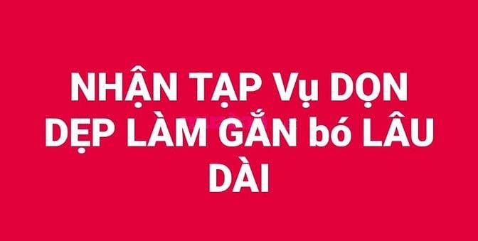 CẦN TÌM 2CHỊ DỌN DẸP LAU CHÙI TẠI QUẦY 
