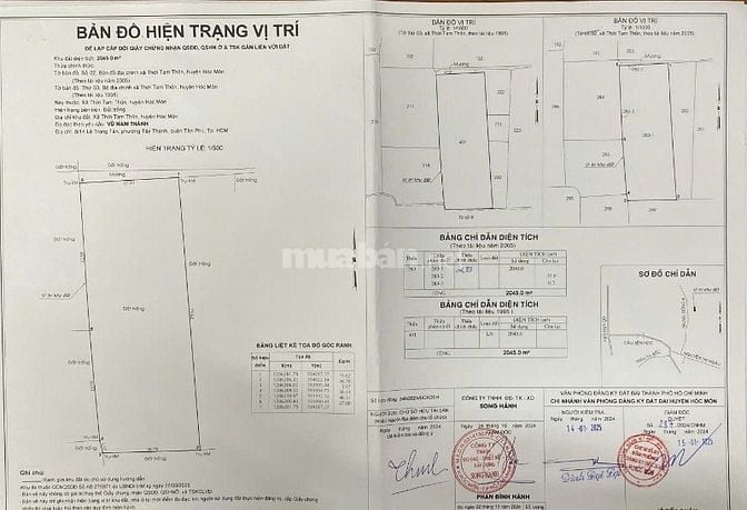 Bán đất Thới Tam Thôn Hóc Môn 