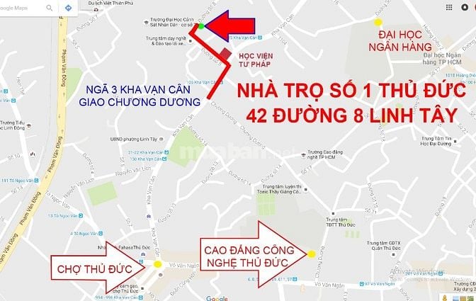 Nhà trọ trung tâm Linh Tây, Thủ Đức có gác, an ninh, thoáng mát