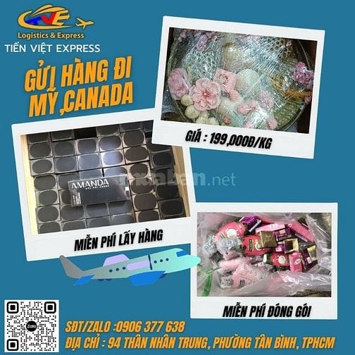 Gửi đặc sản quê hương từ Việt Nam đi Mỹ Canada
